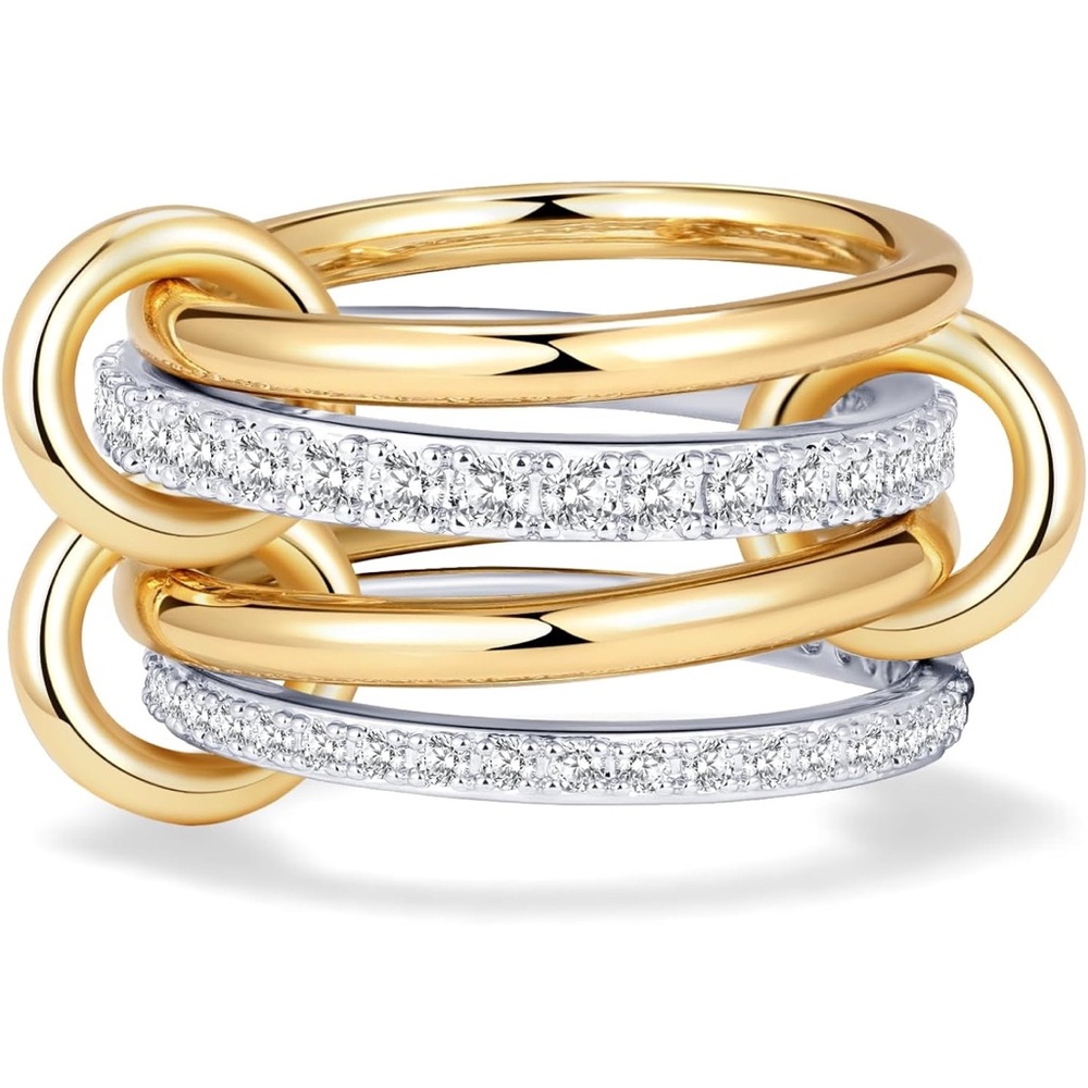 NEW - Gold Plated Stackable Ring Set